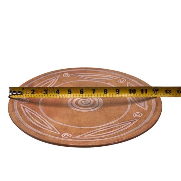 Hand-Carved Kenyan Soapstone Decorative Plate, 12” Tribal Pattern Wall Table Art - Picture 10 of 13